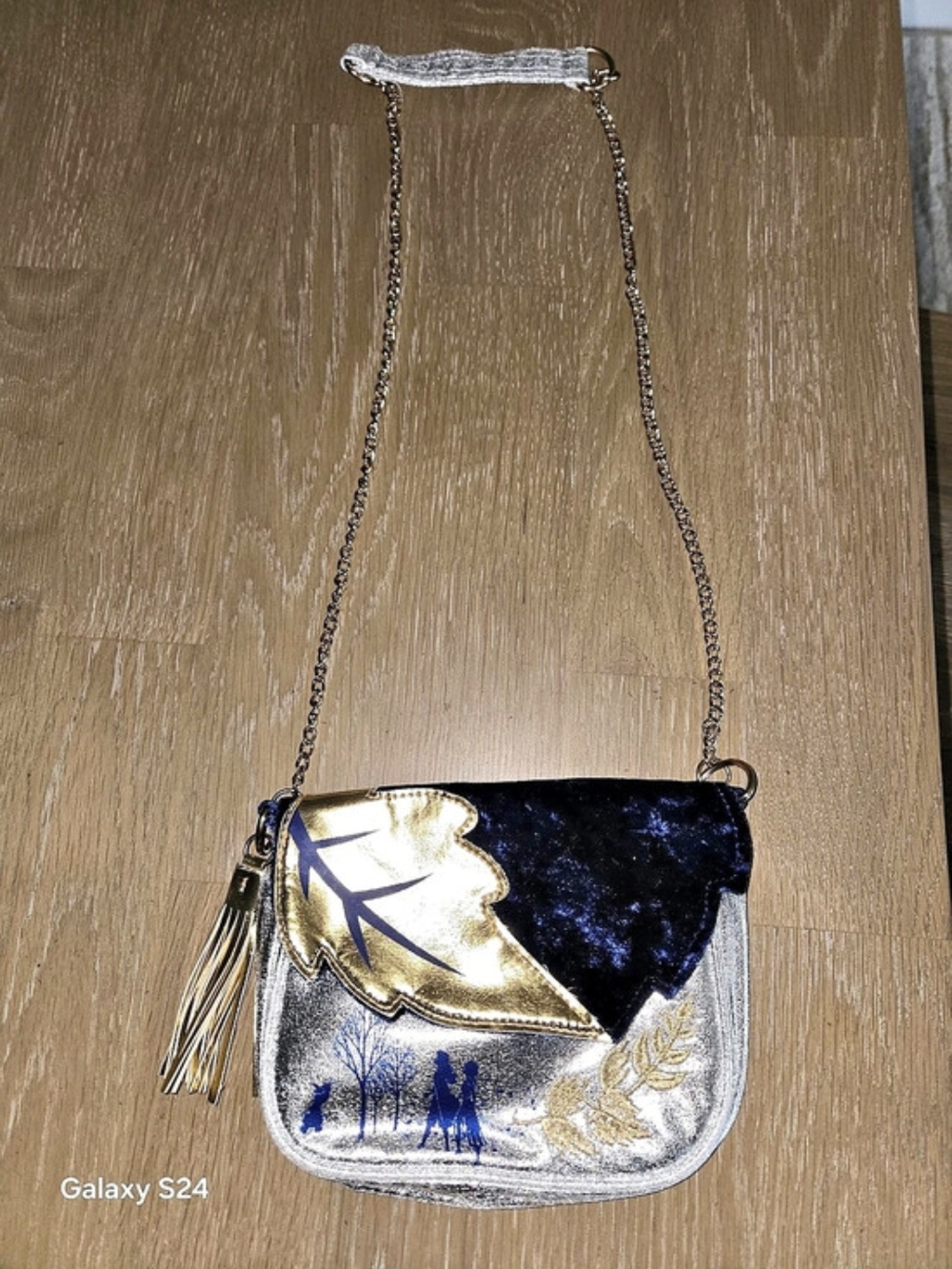 Disney Frozen II Crossbody Bag in Blue & Silver